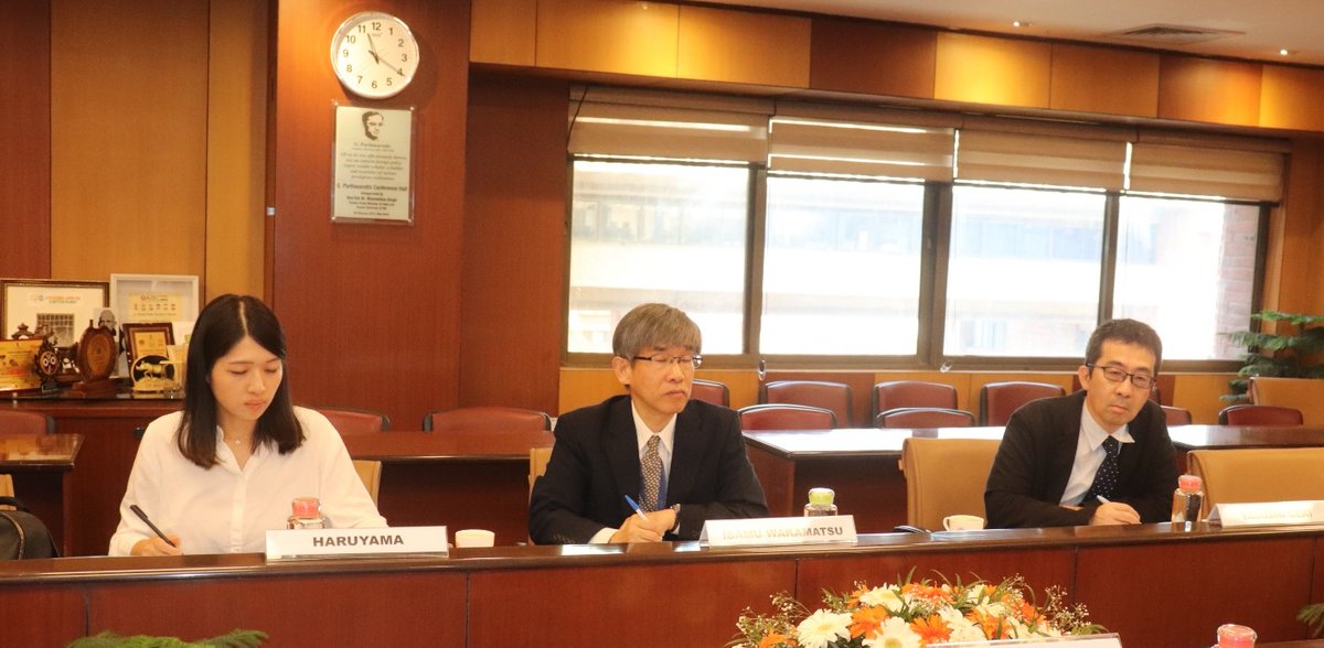 Had a highly productive discussion with Wakamatsu Isamu, Ueki Yusushi of <a href="/ide_jetro_eng/">IDE-JETRO</a> <a href="/ide_jetro/">アジア経済研究所（IDE-JETRO）</a>, &amp; Hauka Maruyama @jetro_india  Areas covered include connectivity, skill development, SDGs, India-ASEAN, women led dev, and opportunities for collaboration in the Global South