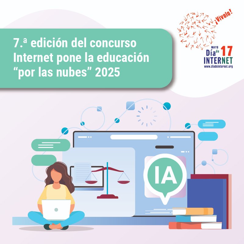 📢 ¡Vuelve el concurso "Internet pone la educación por «las nubes»"!

👥Lema de la 7ª edición: "Por una nueva generación de Internet comprometida con las personas"
💡 Dirigido a docentes de niveles preuniversitarios
📆Hasta el 18 de abril

🔗Info: intef.es/Noticias/7-con…