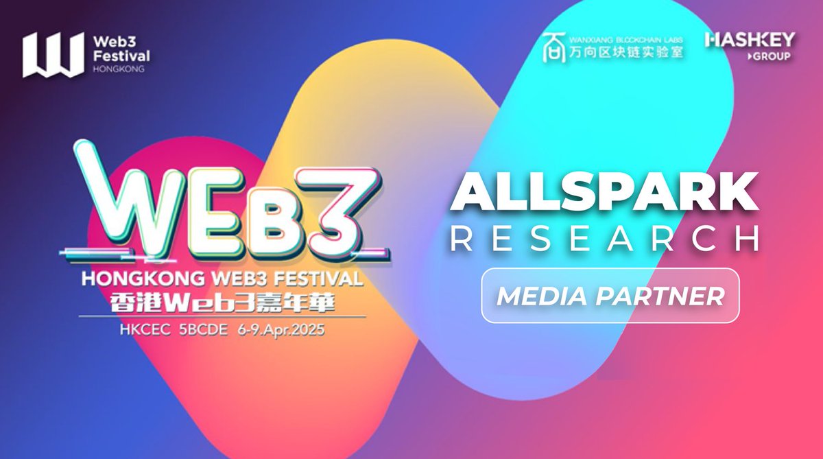 AllSpark Research (@alsparkresearch) on Twitter photo AllSpark Research is officially a media partner at Hong Kong Web3 Festival 2025! 🎉🌍
✨<a href="/festival_web3/">Web3Festival</a>, the premier global Web3 gathering, is returning on April 6-9, 2025, at the Hong Kong Convention and Exhibition Center! Covering 14,000+ m² with 4 main stages, this event will AllSpark Research is officially a media partner at Hong Kong Web3 Festival 2025! 🎉🌍
✨<a href="/festival_web3/">Web3Festival</a>, the premier global Web3 gathering, is returning on April 6-9, 2025, at the Hong Kong Convention and Exhibition Center! Covering 14,000+ m² with 4 main stages, this event will