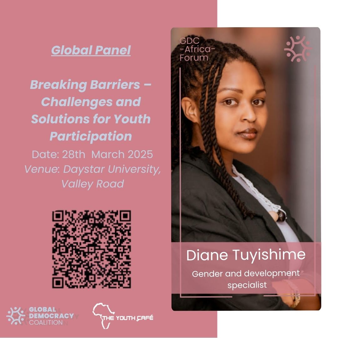 🌍 Global Panel Spotlight: Diane Tuyishime 🎤

As we gear up for the #GDCAfrica Forum 2025, we are honored to introduce Diane Tuyishime, a passionate gender and development specialist, who will be a distinguished panelist at this year’s forum! ✨

📅 Date: May 28, 2025
📍