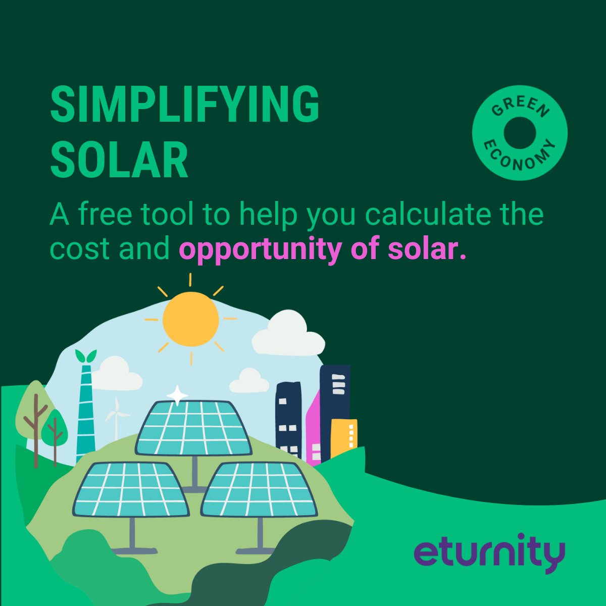 Green Economy, in partnership with Eturnity, has launched a FREE Solar Calculator! 

This tool helps you understand the potential and cost savings of installing solar panels on your property🌍💡

Try it now on Green Economy’s website: greeneconomy.co.uk/tools/solar-ca…
