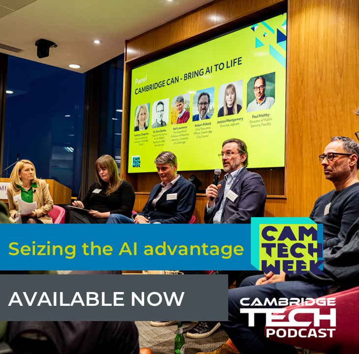 CamTechPod's tweet image. Last week, we attended the launch of Cambridge Tech Week. This week, we’re sharing key highlights from the panel discussions, covering AI innovation, policy challenges, and collaboration.
Tune in on your chosen podcast platform to subscribe and listen
#CamTechPod