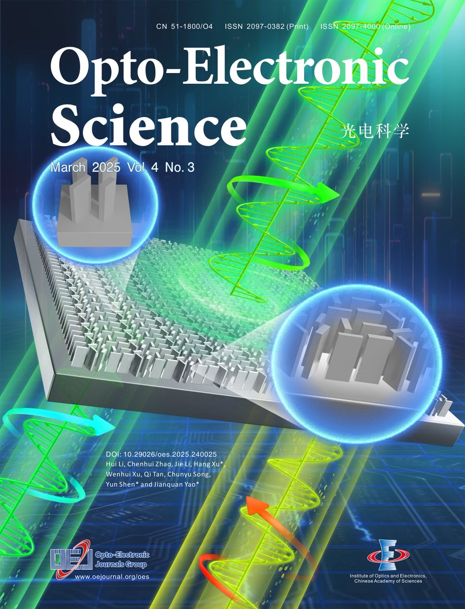 OptoElectronAdv's tweet image. #OES_highlight Spin-dependent amplitude and phase modulation with multifold interferences via single-layer diatomic all-silicon metasurfaces doi.org/10.29026/oes.2… by Prof. #Jianquan_Yao @TJU1895 #diatomic #metasurface #geometric_phase #complex amplitude_modulation #spin