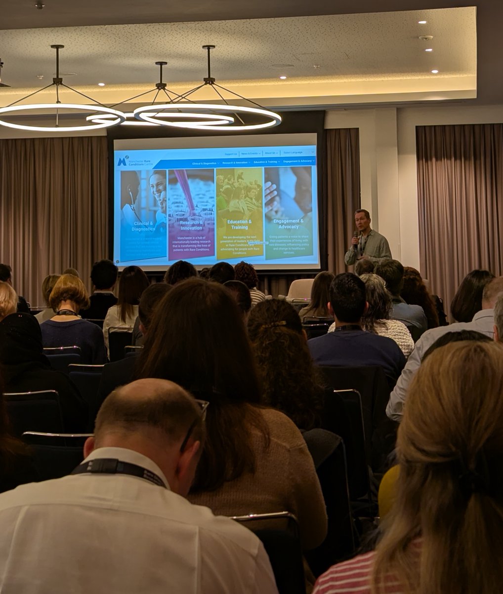 Manchester Rare Conditions Centre (@mft_imrare) on Twitter photo What a great start to the <a href="/RDRUKHub/">Rare Disease Research UK</a> conference!Thank you Prof <a href="/GeneticBill/">Bill Newman</a> for introducing the MRCC & RDRUK research centres, known as “nodes”, that aim to transform Rare Disease research & improve the lives of people who are directly or indirectly affected by Rare Diseases. What a great start to the <a href="/RDRUKHub/">Rare Disease Research UK</a> conference!Thank you Prof <a href="/GeneticBill/">Bill Newman</a> for introducing the MRCC & RDRUK research centres, known as “nodes”, that aim to transform Rare Disease research & improve the lives of people who are directly or indirectly affected by Rare Diseases.