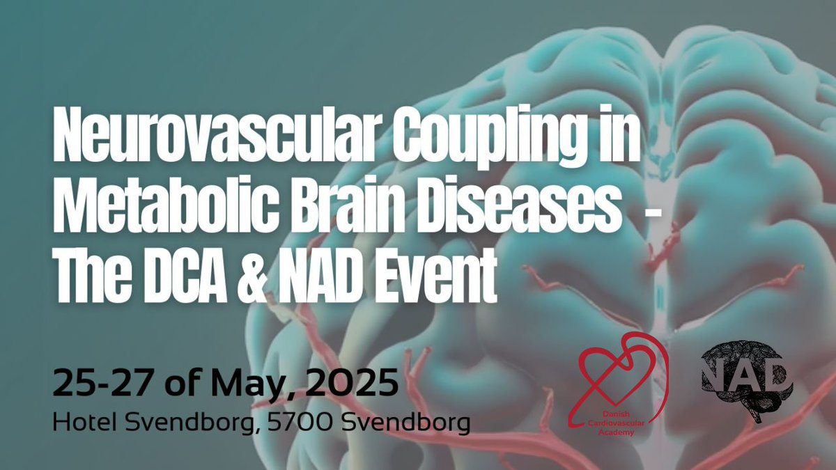 naddenmark's tweet image. Register for Neurovascular Coupling in Metabolic Brain Diseases 🧠

📅 WHEN: May 25-27
🌍 WHERE: Svendborg
⏰ DEADLINE: April 15

Jointly organised by Neuroscience Academy Denmark and @DCAcademyDK  🤝

Read more and register 👉bit.ly/4c0XMdn