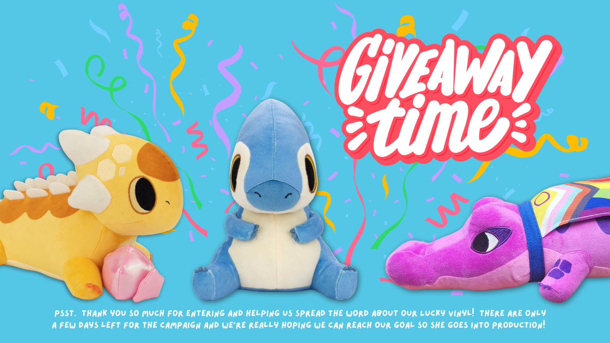 Paleo Pines 🦖 60% off Playstation! (@paleopines) on Twitter photo 🪩 PLUSHIE GIVEAWAY! 🪩
Win a dino plushie of your choice! 🤯
👍 Like this post
💙 RT this post and tag <a href="/PaleoPines/">Paleo Pines 🦖</a>
👯♀️ Tag a friend in the comments who loves Lucky
Our Lucky Vinyl is available for only a few more days - she's perfect for any dino fan!
🍀bit.ly/3XGXSRl 🪩 PLUSHIE GIVEAWAY! 🪩
Win a dino plushie of your choice! 🤯
👍 Like this post
💙 RT this post and tag <a href="/PaleoPines/">Paleo Pines 🦖</a>
👯♀️ Tag a friend in the comments who loves Lucky
Our Lucky Vinyl is available for only a few more days - she's perfect for any dino fan!
🍀bit.ly/3XGXSRl