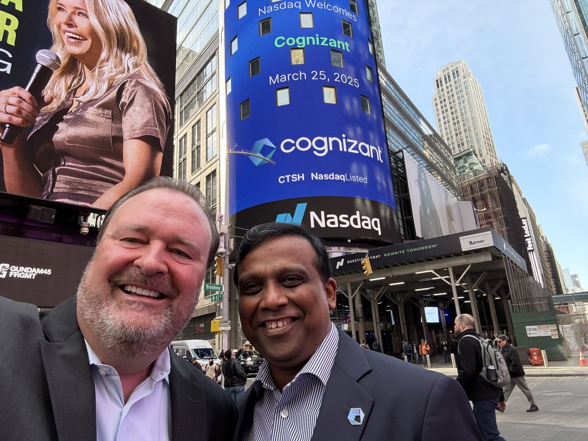 Amazing Market Open at the <a href="/NasdaqExchange/">Nasdaq Exchange</a> with our friends from <a href="/Cognizant/">Cognizant</a> $ctsh #AI !!