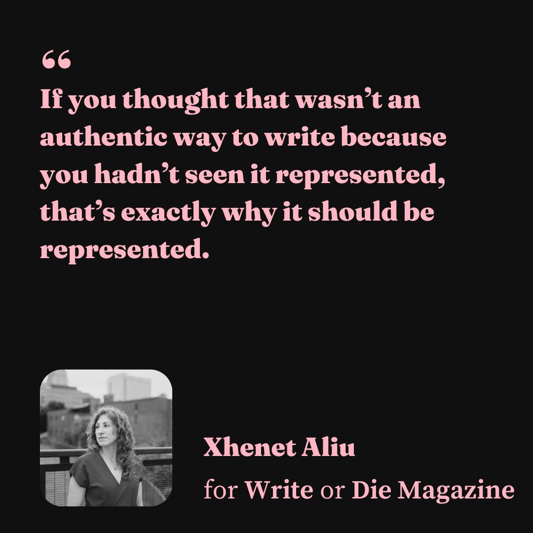 Write or Die Magazine (@writeordiemag) on Twitter photo .<a href="/kaileydello/">Kailey Brennan DelloRusso</a> in conversation with Xhenet Aliu on being a first person girly at heart, obsessions with sentence cadence, writing working class characters, and her latest novel 'Everybody Says It's Everything' š¤
Read here ā
writeordiemag.com/author-intervi⦠.<a href="/kaileydello/">Kailey Brennan DelloRusso</a> in conversation with Xhenet Aliu on being a first person girly at heart, obsessions with sentence cadence, writing working class characters, and her latest novel 'Everybody Says It's Everything' š¤
Read here ā
writeordiemag.com/author-interviā¦
