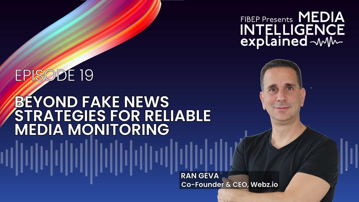 New FIBEP Podcast! Beyond Fake News: Strategies for Reliable Media Monitoring
Hosts Omar Signori &amp; Anna O’Connor chat with Ran Geva (Webz.io) on tackling misinformation, AI-driven media intelligence, and deep web monitoring. 
🎧 fibep.info/podcast