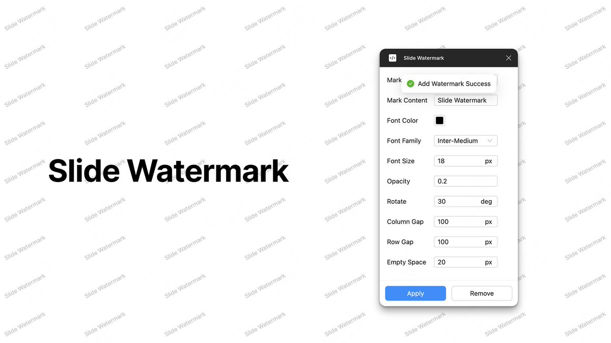 zhengpq's tweet image. Slide Watermark - A @figma Plugin To Add Watermark To Slides Easily ! ✌️ @FigmaPlugins

figma.com/community/plug…