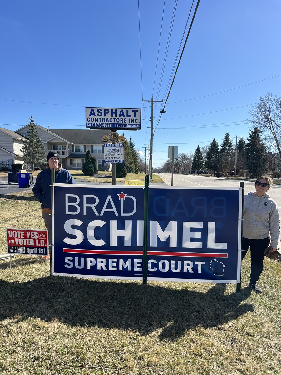 Who needs some signs?! Our awesome volunteers have been working hard throughout Racine County!