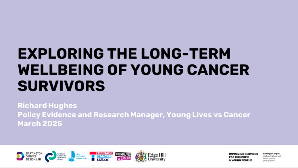 YLvsCancer's tweet photo. We’re excited to present our sector research at #CCLG2025. Starting at 1.15pm in hall 8, we’ll be sharing our North Star Vision and Collective Impact Initiative, followed by an oral abstract exploring the long term wellbeing of young cancer survivors at 1.45pm 👇 https://t.co/EEoMYyAWvO