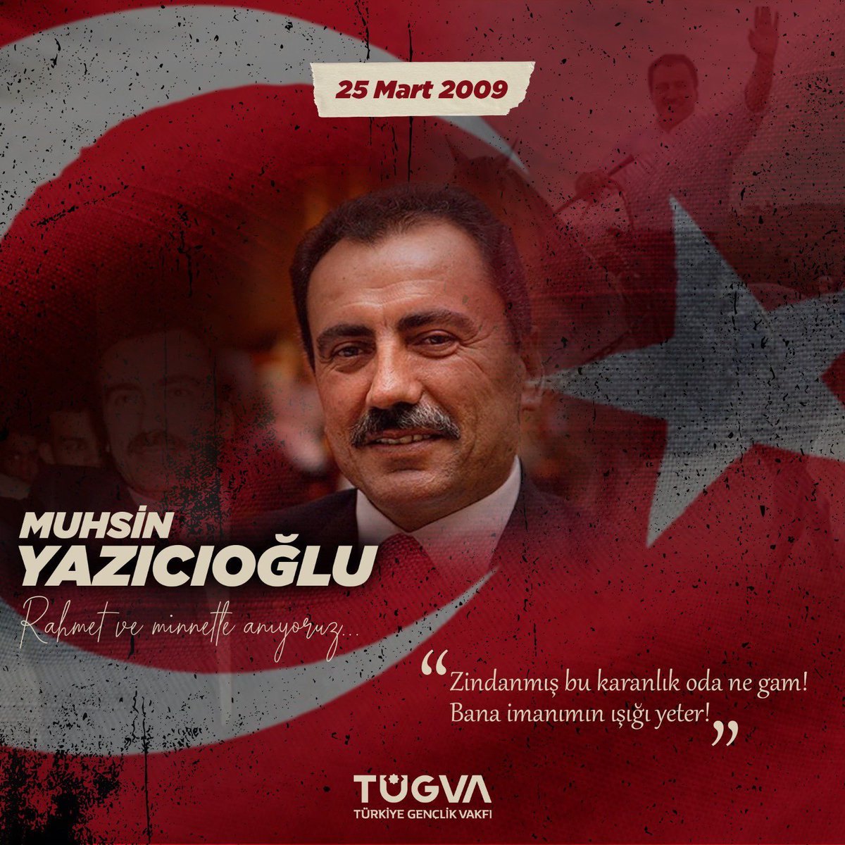 "Mukaddes davalarda ölüm bile güzeldir."

Türk siyaset tarihine büyük izler bırakan, Anadolu'nun yiğit insanı, vatan ve millet sevdalısı Muhsin Yazıcıoğlu’nu şehadete yürüyüşünün 16. yıl dönümünde rahmet, minnet ve saygıyla anıyoruz. 

Ruhu şad, mekanı cennet olsun.