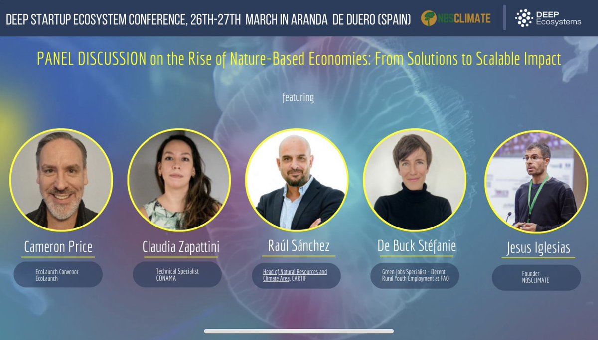 Mañana estaremos <a href="/CARTIFCT/">CARTIF</a> #AreaRecursosNaturalesyClima en <a href="/riberingaranda/">Ribering - Eventos con impacto en Ribera del Duero</a> <a href="/nbsclimate/">NBSCLIMATE</a> para hablar de #NaturebasedSolutions y #NatureBasedEconomy #Renaturing en la #DEEPStartupEcosystemConference2025 🍇🌿🍄‍🟫🌾🌱🐝💧