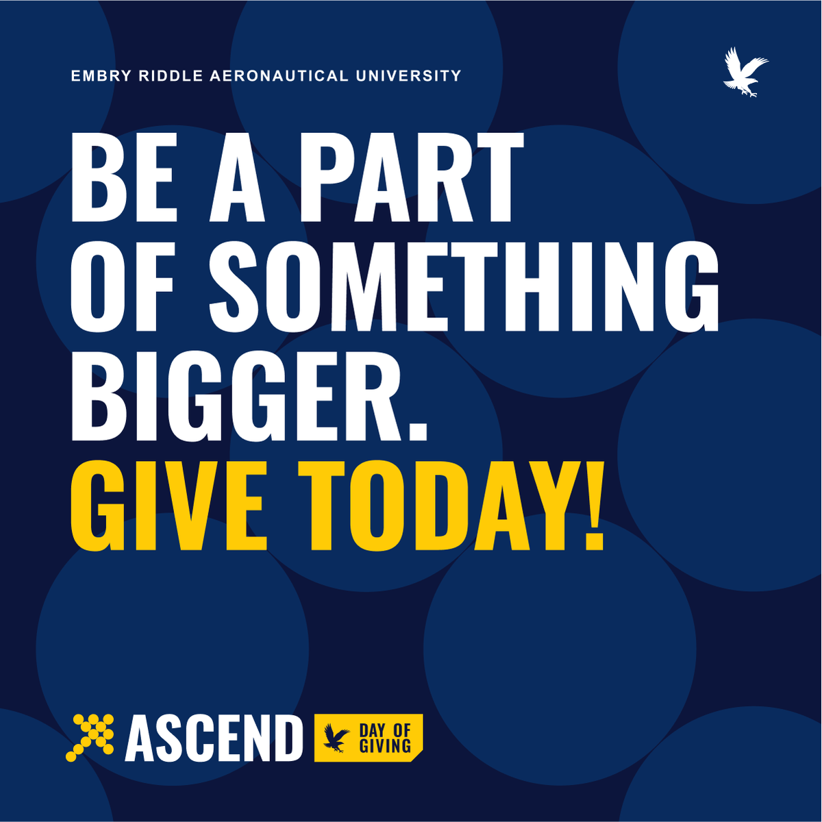 ERAUPrescott's tweet photo. Ascend Day of Giving starts today! ๐
Every gift opens a door. Your support fuels dreams, innovation and success for future leaders in aviation, aerospace and beyond! ๐ฆ
๐
Make an impact today: https://t.co/6DXaWZUwJu
#AscendHigher #GoERAU https://t.co/TAmpE6WyVN