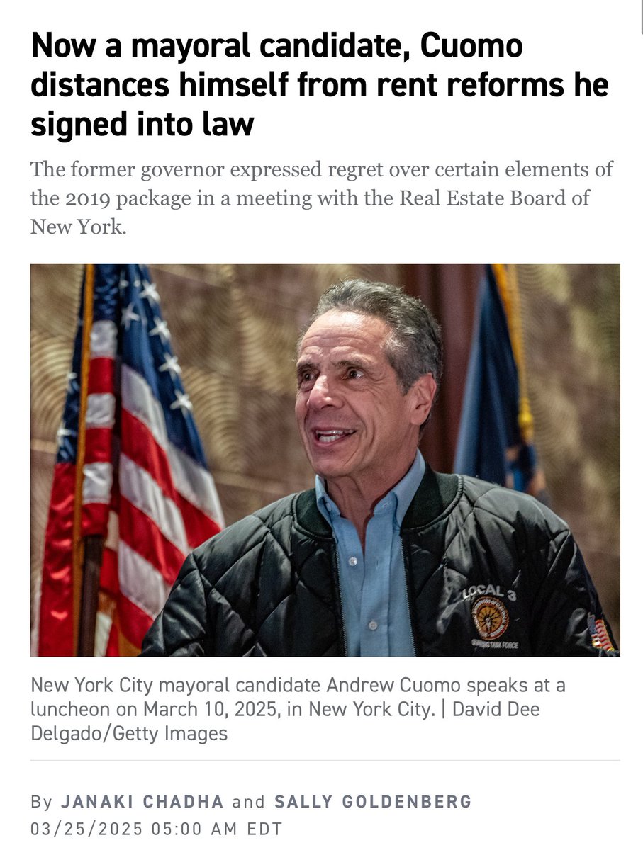 Andrew Cuomo wants to raise your rent.