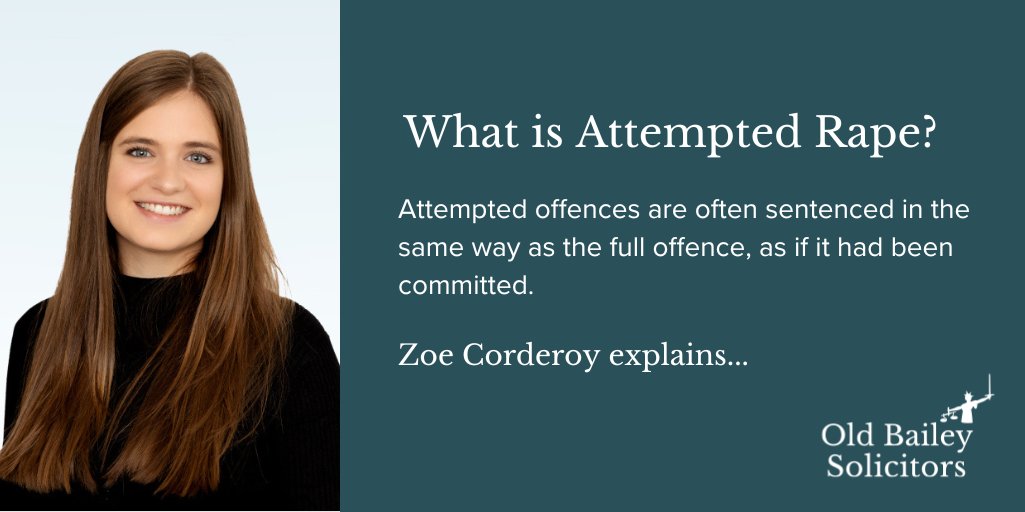 Although the offence of attempted rape refers to the failure to carry out the full offence of rape, Zoe Corderoy explains that an attempt is considered as serious as the primary offence and is similarly sentenced accordingly: oblaw.co.uk/what-is-attemp…