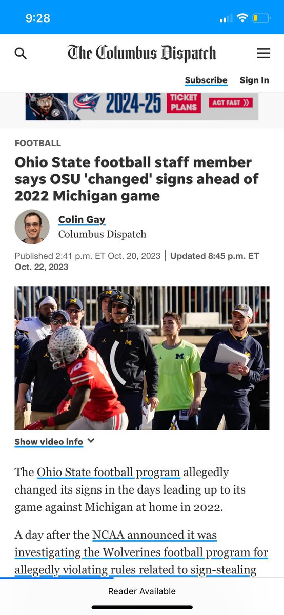 Michigan stole the wrong signs and beat your ass by 22. Wild times.