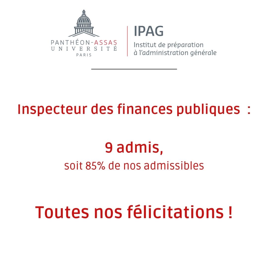 Nous sommes heureux d’annoncer les résultats de nos étudiants au concours d’inspecteur des finances publiques : 9 admis.
👏 Félicitations à nos lauréats, et tous nos vœux de réussite dans leur future prise de fonctions au sein de la <a href="/dgfip_officiel/">Direction générale des Finances publiques</a>  ! 
#ChoisirLeServicePublic