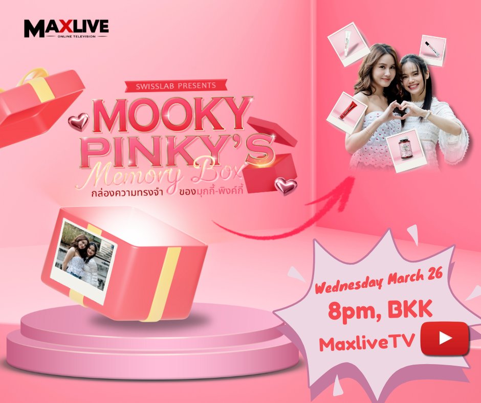 The 24-hour countdown begins! Mooky and Pinky are going live on the *MaxliveTV YouTube Channel* to showcase the SwissLab products featured in *I Am Devil*. Tune in and make a purchase for a chance to win exclusive event tickets or enjoy a special video call with the girls. Don’t