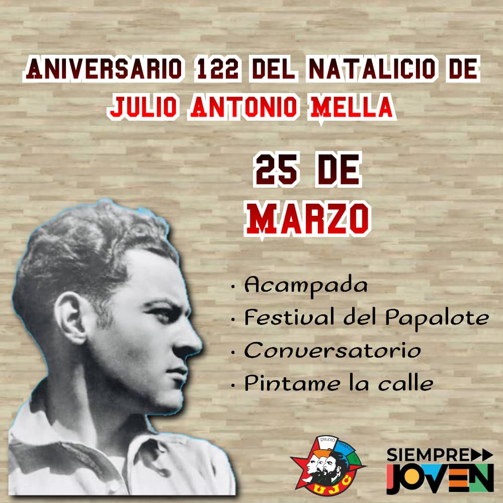 Nuestro Credo en Homenaje a Mella.

Nadie hizo tanto, en tan poco tiempo.
Los jóvenes guantanameros uniremos nuesteas voces para seguir Fortaleciendo el valor Antimperialista. 

#UJCGuantánamo #SiempreAntimperialista 
🇨🇺🇨🇺🇨🇺