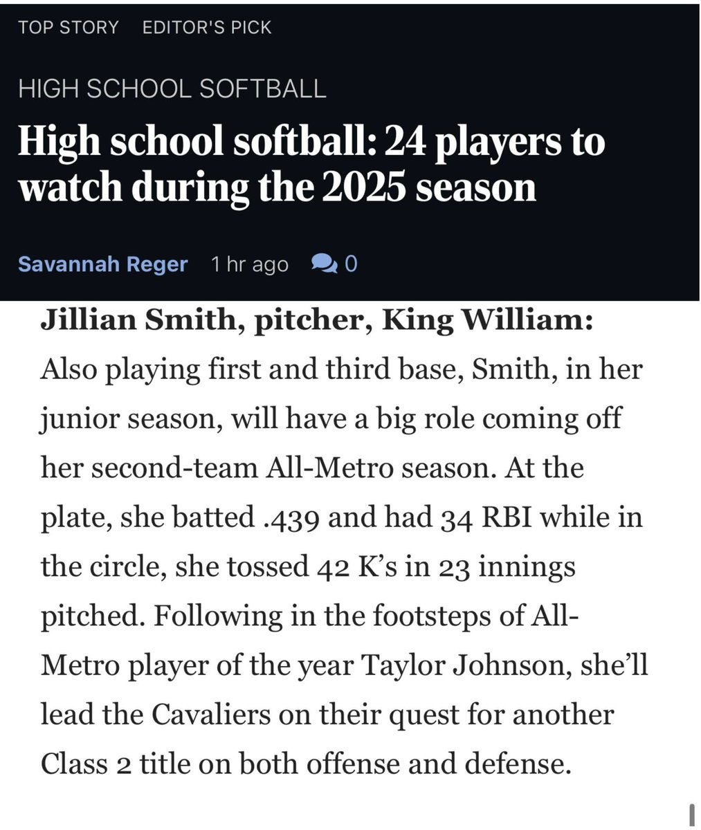 Unity Blackwell 16U (@unityblackwell) on Twitter photo Congratulations to <a href="/JillianSmith08/">Jillian Smith</a> for making the top 24 players to watch list in Richmond for high school softball! Just one of the many accomplishments we know she will achieve! 💜🧡 Congratulations to <a href="/JillianSmith08/">Jillian Smith</a> for making the top 24 players to watch list in Richmond for high school softball! Just one of the many accomplishments we know she will achieve! 💜🧡