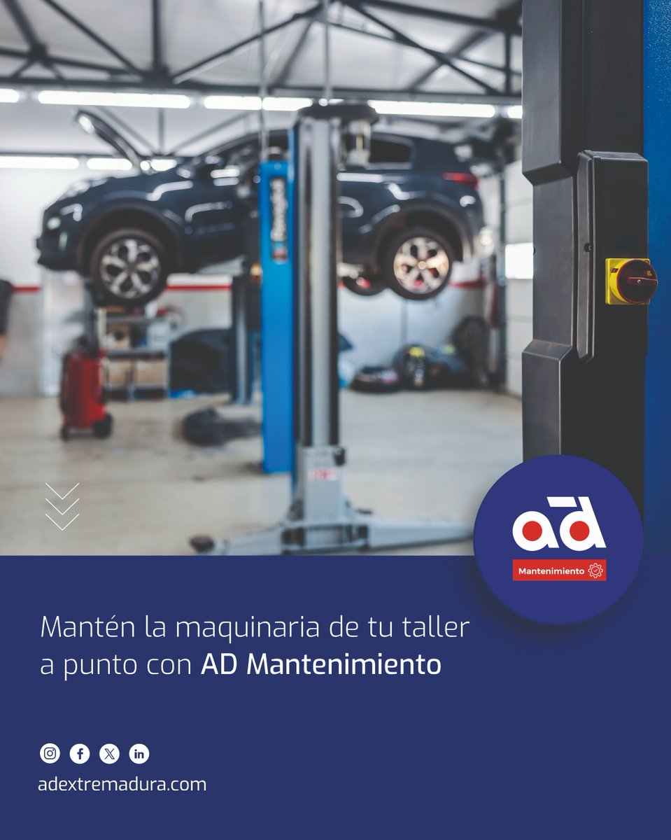 AD Extremadura (@ad_extremadura) on Twitter photo Tu taller siempre a punto, como los coches de tus clientes ๐ง
Con ๐๐ ๐ ๐ฎ๐ป๐๐ฒ๐ป๐ถ๐บ๐ถ๐ฒ๐ป๐๐ผ, nos encargamos de la puesta a punto, reparaciรณn y mantenimiento de la maquinaria de tu taller para que funcione al 100% ๐โฃ
ยกConsulta a nuestra red comercial para mรกs informaciรณn! Tu taller siempre a punto, como los coches de tus clientes ๐ง
Con ๐๐ ๐ ๐ฎ๐ป๐๐ฒ๐ป๐ถ๐บ๐ถ๐ฒ๐ป๐๐ผ, nos encargamos de la puesta a punto, reparaciรณn y mantenimiento de la maquinaria de tu taller para que funcione al 100% ๐โฃ
ยกConsulta a nuestra red comercial para mรกs informaciรณn!
