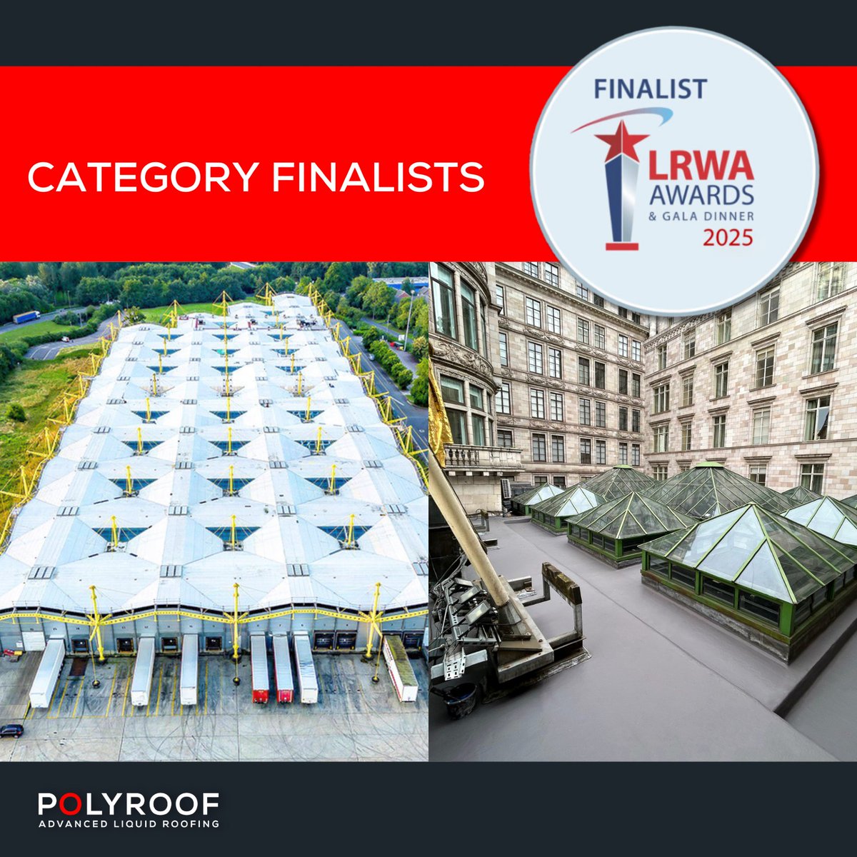 Less than 24 hours to go until the LRWA Awards 2025! ⏳

The Polyroof team is looking forward to attending tomorrow's ceremony and gala dinner, having been shortlisted for two prestigious awards.

Find out more: polyroof.co.uk/news/polyroof-…

#lrwaawards2025 #liquidwaterproofing