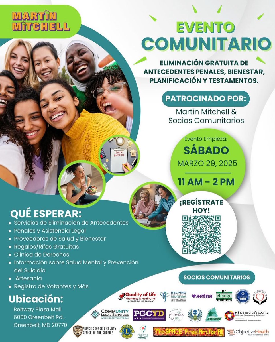 🚨 THIS SATURDAY! 🚨 Join us for a Community Pop-Up with FREE expungement services, wellness resources, estate planning &amp; more! 🎉

📅 March 29, 2025 | ⏰ 11 AM – 2 PM
📍 Beltway Plaza Mall, Greenbelt, MD

🔗 RSVP now: eventbrite.com/e/community-po…
