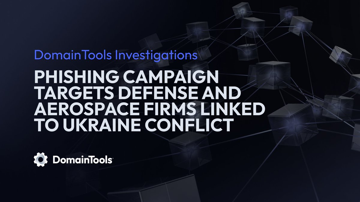 DTI reveals a phishing campaign targeting defense and aerospace firms linked to the Ukraine conflict. The infrastructure uses mail servers to spoof organizations and steal credentials, motivated by cyber espionage. 
dti.domaintools.com/phishing-campa…
#Ukraine #phishing #CyberEspionage