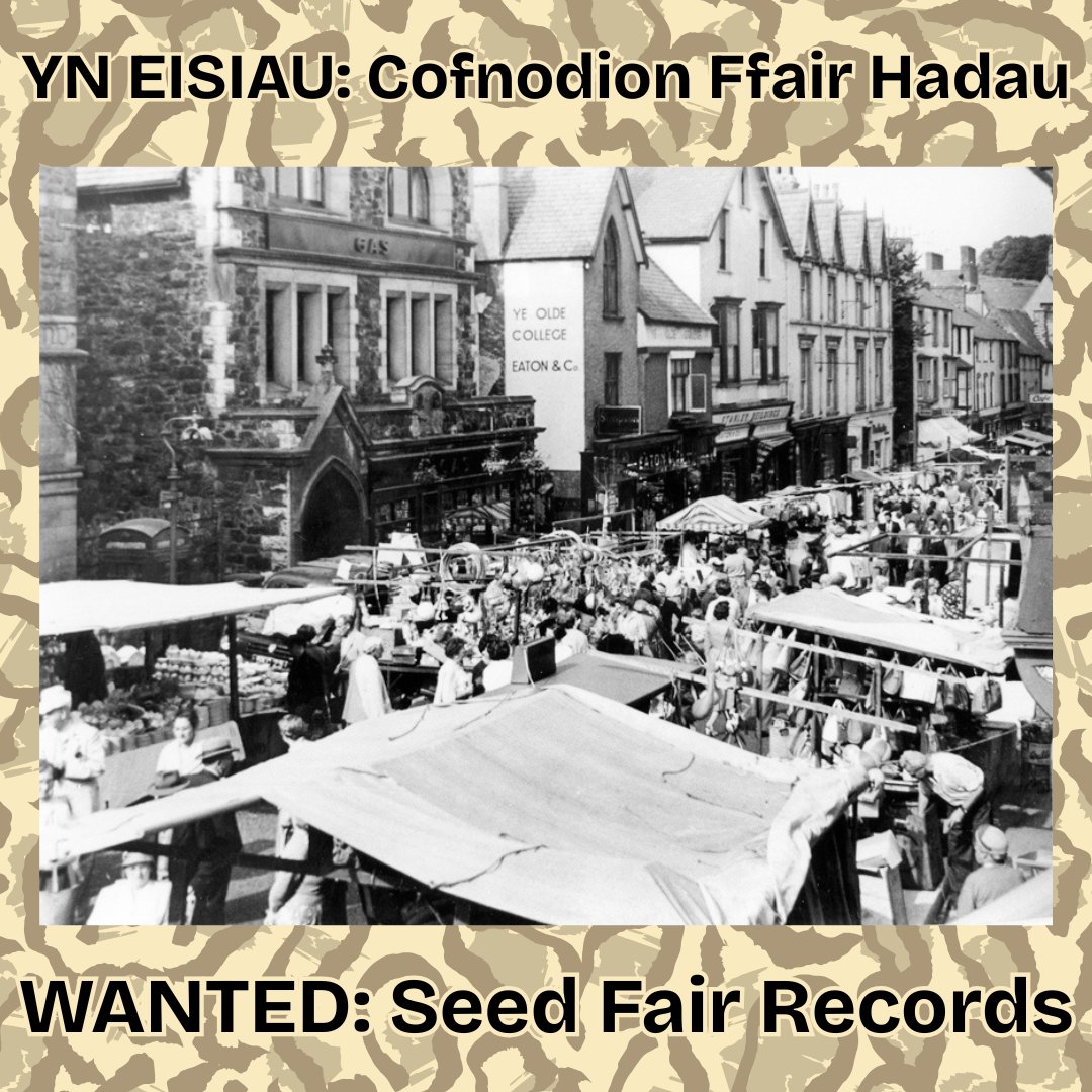 Fory mae Ffair Hadau Conwy, un o hoff draddodiadau hynaf ein tref! Byddai Archifau Conwy wrth eu bodd yn casglu mwy o gofnodion hanesyddol o'r digwyddiad hwn. Os oes gennych rai, cysylltwch â ni ynglŷn â rhoi lluniau neu gopïau digidol: bit.ly/41zXzco