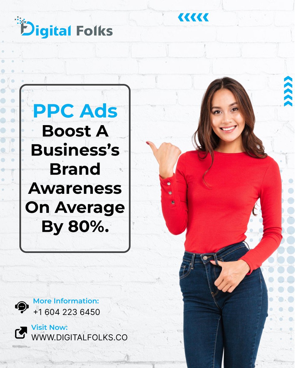 digitalfolksinc's tweet photo. PPC Ads Boost A Business’s Brand Awareness On Average By 80%.
✅Contact: +16042236450
✅Visit: https://t.co/WcFrj7XSti
.
#didyouknow #ppcfacts #facts #ppcfact #adsfacts #google #googleads #ppc #advertising #marketing #ppcbudget #digitalmarketing #ads #googleadstips #googleadsword https://t.co/rvnA1EwWLc
