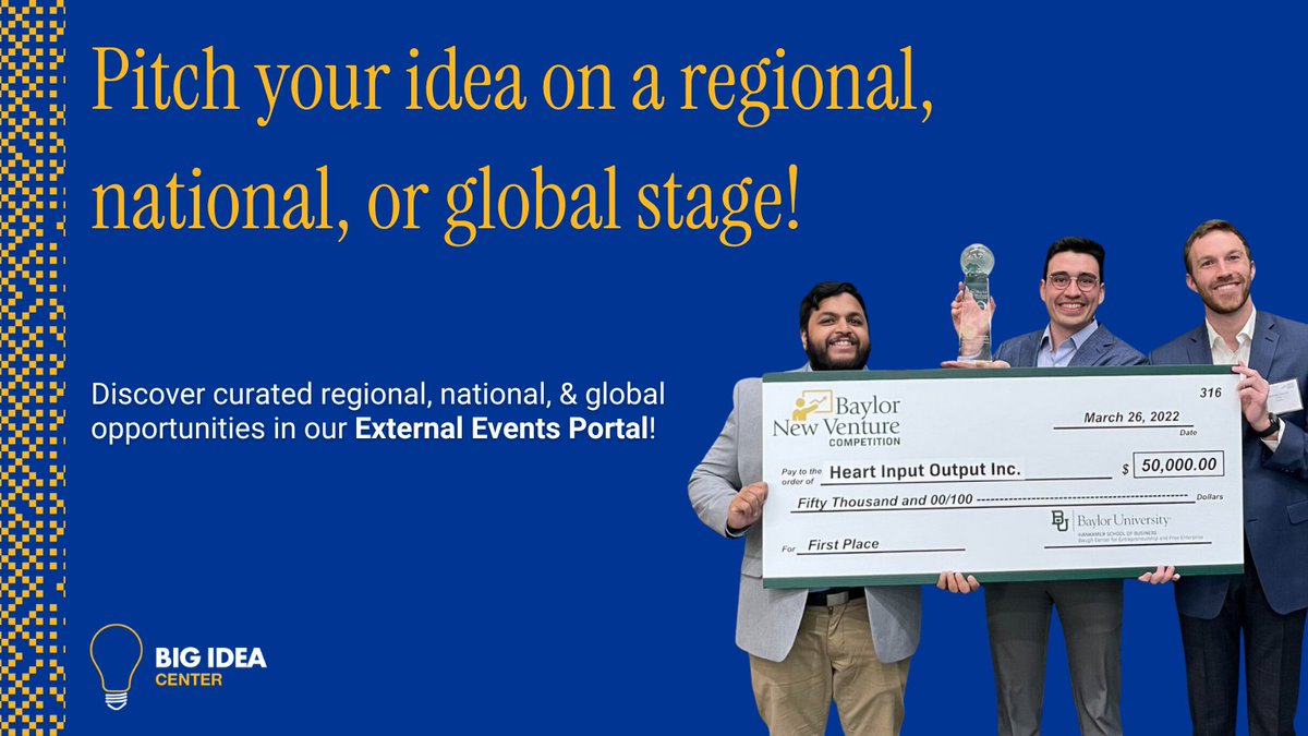 pittbigidea's tweet image. "All the world's a stage..." so go up there and pitch your startup idea! π‘π Whether you want to compete on a regional, national, or global scale, we've curated a list of notable competitions for you to check out! π£οΈ
Access our External Events Portal: hubs.ly/Q02Vq1680
