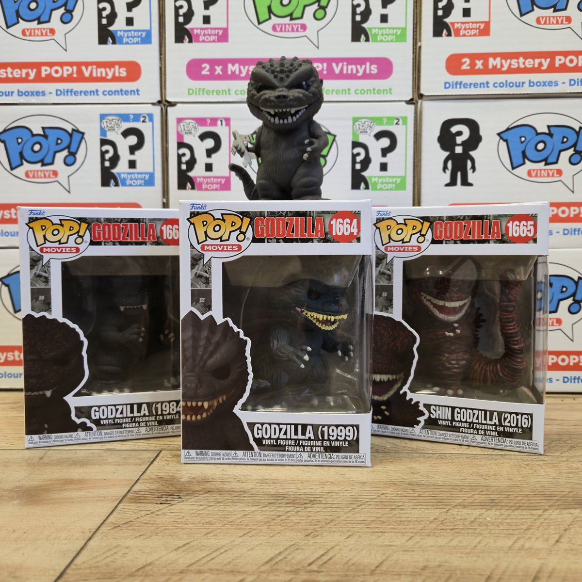 Is it a bird? Is it a plane?.. #1954 #Godzilla is gonna eat a plane, that has to count for something right? This new set of #Funko #PopVinyl #Figures features everyone's favourite #Kaiju in some of the many forms he's taken across the 70 year history of his smash hit franchise!