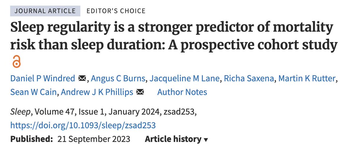 _bjward's tweet photo. My friends roast my wife and me for our AARP bedtime…

But research shows a regular sleep schedule is linked to:
✅ 48% lower risk of all-cause mortality
✅ 9% lower risk of cancer mortality
✅ 50%+ lower risk of cardiometabolic mortality https://t.co/cxCxyGSzPb