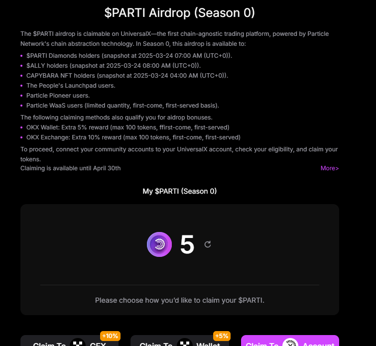 huynhvukha84's tweet photo. #Partice check airdrop
https://t.co/LOf613Eh51
Claim trên OKX điền UID thêm 10% đó https://t.co/XnE4m3qAVM