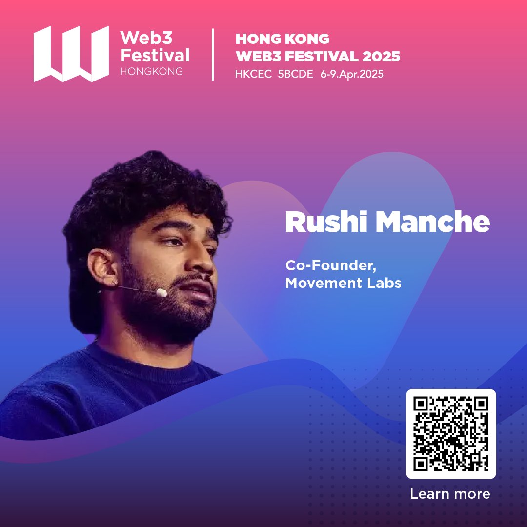 How is AI Reshaping the Future of Web3? 

Gain insights from <a href="/rushimanche/">rushi</a>, Co-founder of <a href="/movementlabsxyz/">Movement</a> at the upcoming Hong Kong Web3 Festival 2025!

⌛️4:10-4:30 pm, 7 April
📍Stage 2, 5BCDE, Hong Kong Convention and Exhibition Center
🔗To register: lu.ma/hkweb3festival…