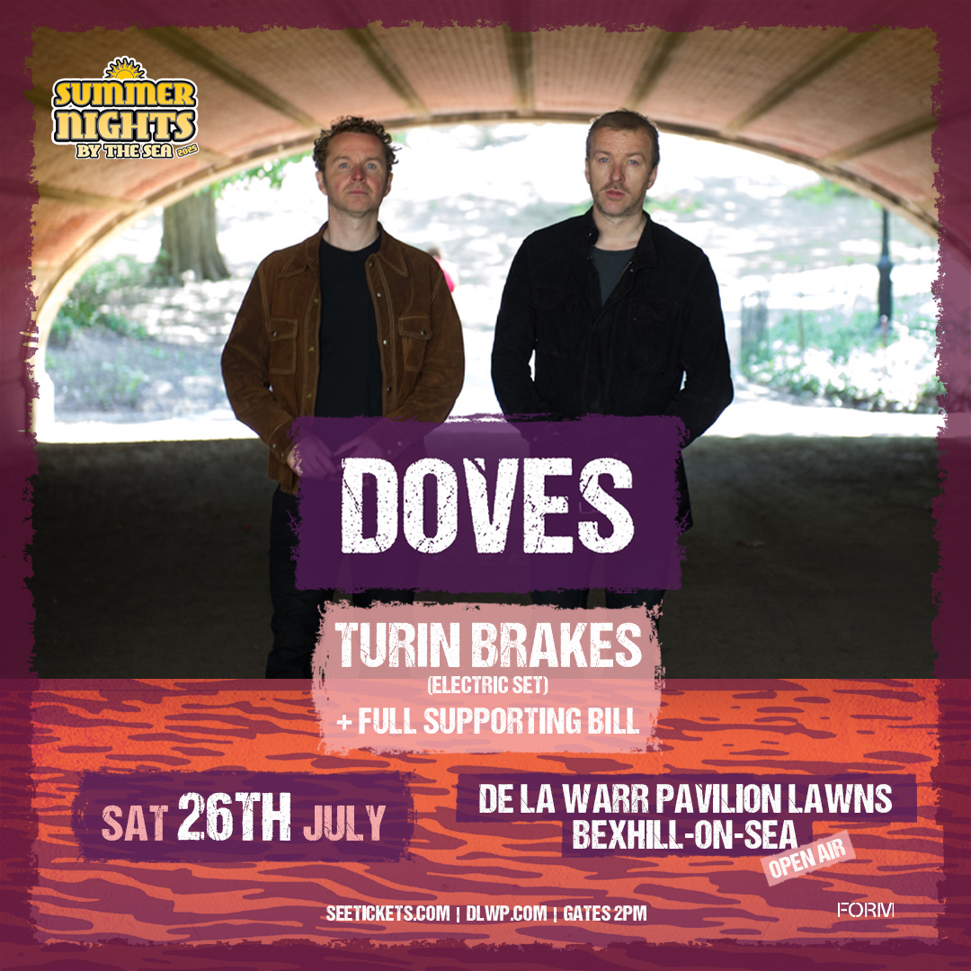 Doves (@dovesmusicblog) on Twitter photo We look forward to returning to the South Coast this July, performing open air on the stunning <a href="/dlwp/">De La Warr Pavilion</a> Pavilion Lawns in Bexhill overlooking the sea. Tickets go on sale Friday, 9am at seetickets.com We look forward to returning to the South Coast this July, performing open air on the stunning <a href="/dlwp/">De La Warr Pavilion</a> Pavilion Lawns in Bexhill overlooking the sea. Tickets go on sale Friday, 9am at seetickets.com