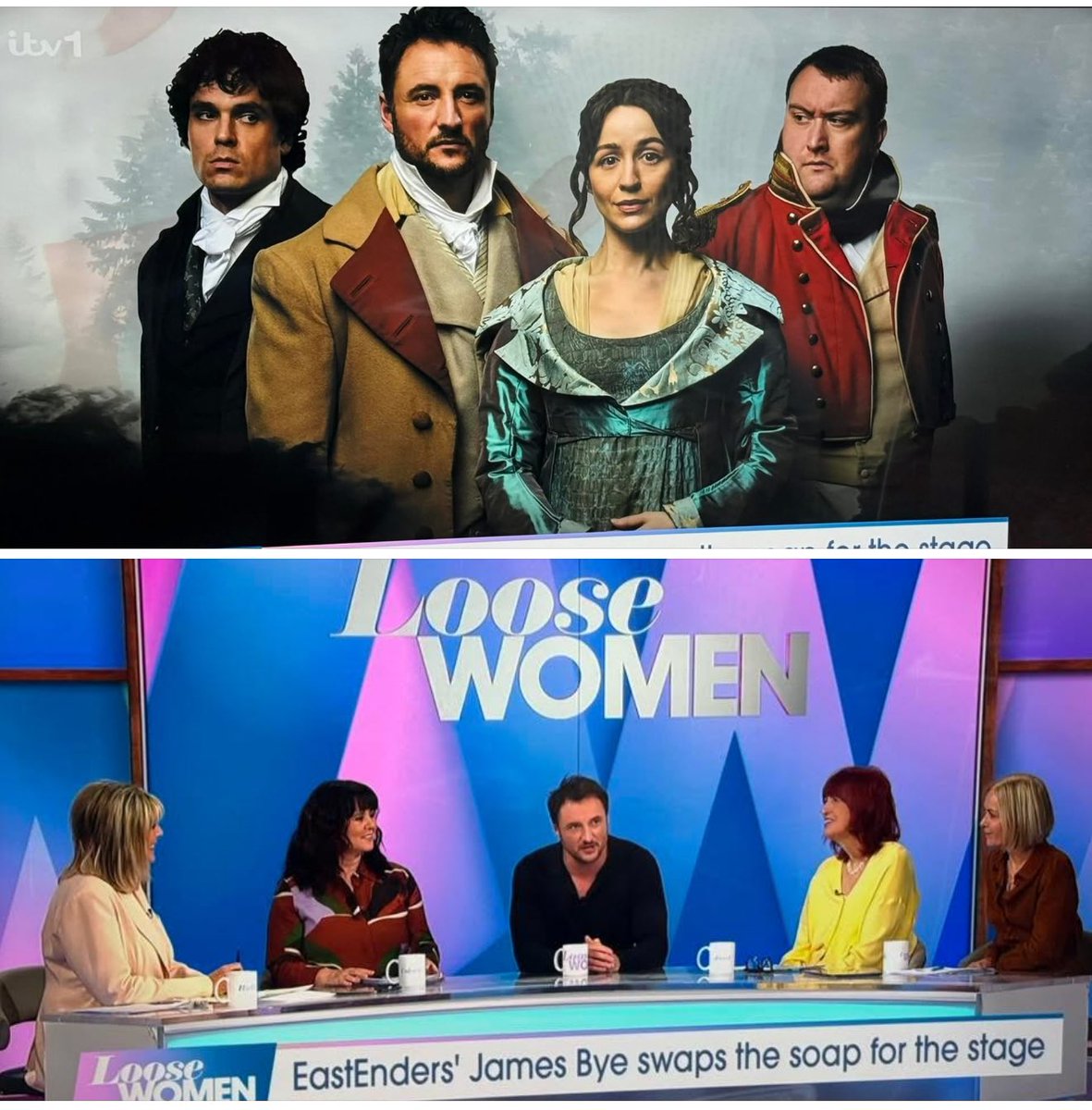 Kevin Wilson 💙 (@kevinwilsonpr) on Twitter photo Boom! 💥 James Bye smashing it out of the park on <a href="/loosewomen/">Loose Women</a> as he promotes Death Comes To Pemberley at the <a href="/MillAtSonning/">The Mill at Sonning</a> Theatre Boom! 💥 James Bye smashing it out of the park on <a href="/loosewomen/">Loose Women</a> as he promotes Death Comes To Pemberley at the <a href="/MillAtSonning/">The Mill at Sonning</a> Theatre