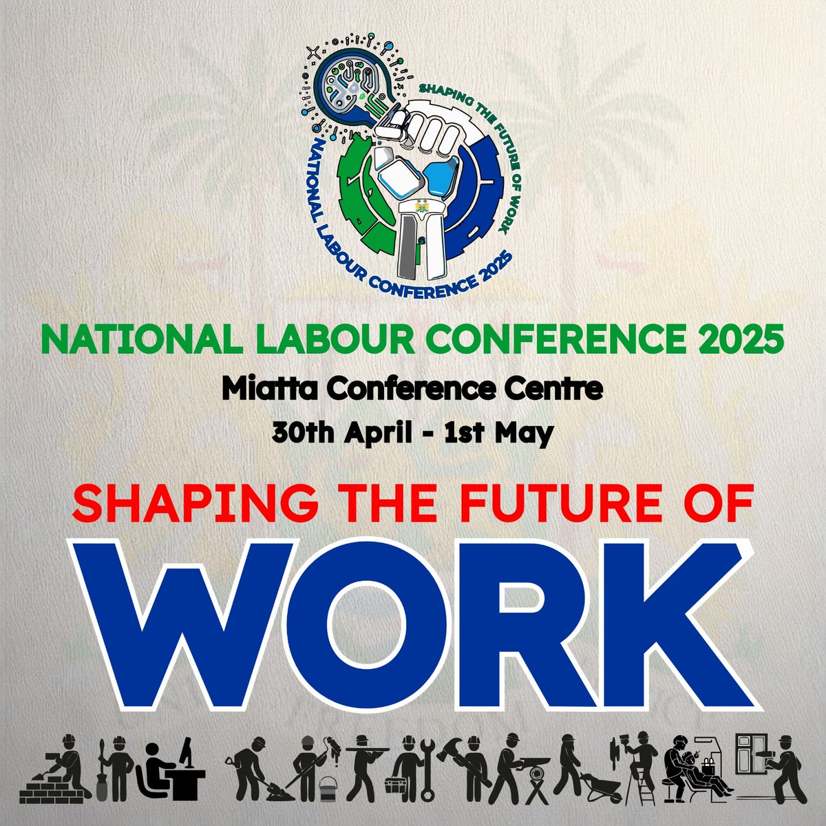 We’re proud to support <a href="/LabourSL/">nope</a> as they host #NLC2025 — April 30 to May 1 to Shape the Future of Work: Innovation, Digital Transformation &amp; Just Transition for a smarter, fairer workforce future. #InternationalWorkersDay 
Register here: bit.ly/4hNYGv8