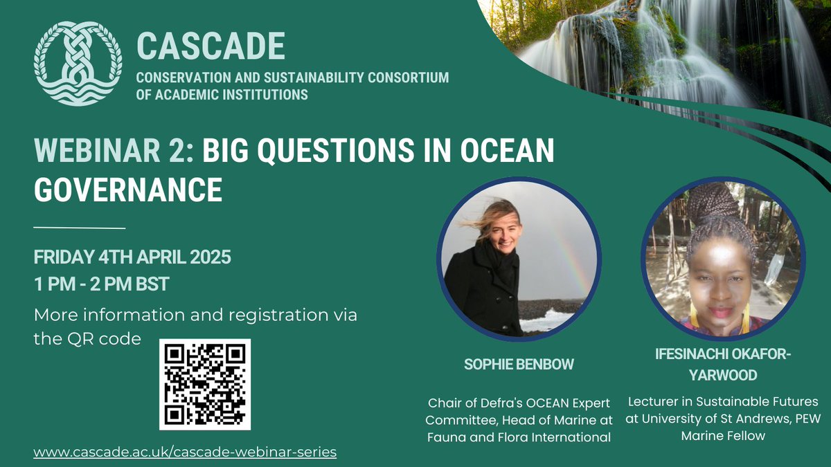 Register here for our next CASCADE webinar, on big questions in ocean governance - it'll be fascinating! cascade.ac.uk/cascade-webina…