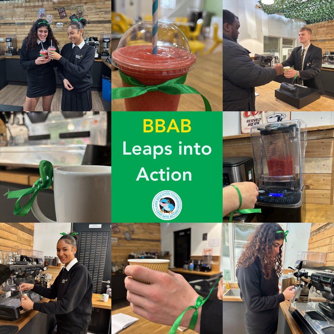 London South East Academies Trust (@lseacademiest) on Twitter photo 🐸<a href="/LSEATBBAB/">BBA Bromley</a> Leaps into Action barista style!🐸
Our young baristas are stepping up to raise money for <a href="/LASER_Education/">LASER Education Foundation</a> Foundation's Leap into Action campaign✨
All week pupils will be serving up delicious drinks with a special Green ribbon💚
#fundraising #Leapintoaction 🐸<a href="/LSEATBBAB/">BBA Bromley</a> Leaps into Action barista style!🐸
Our young baristas are stepping up to raise money for <a href="/LASER_Education/">LASER Education Foundation</a> Foundation's Leap into Action campaign✨
All week pupils will be serving up delicious drinks with a special Green ribbon💚
#fundraising #Leapintoaction