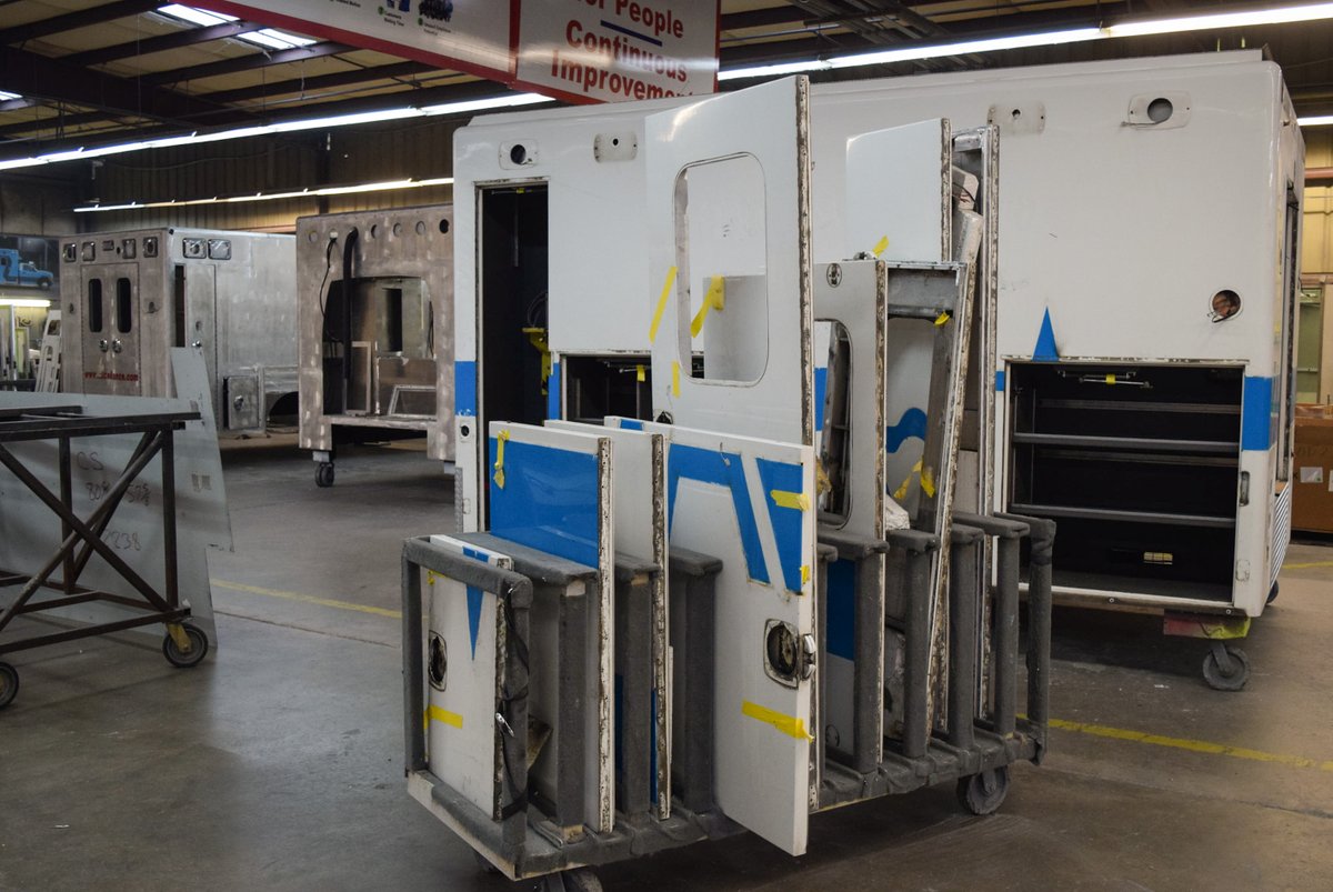 ExcellanceAL's tweet image. Tuesday Trio - Floor Jig, Door Shop / Pre-Assembly, Mount Shop with remount dismounted from chassis.
#tuesday #work #ambulance #EmergencyVehicles #EMS #emt #paramedic #medical #FirstResponders #firedepartment #Police #Leo #welding #assembly #pictureoftheday #march2025 #50years