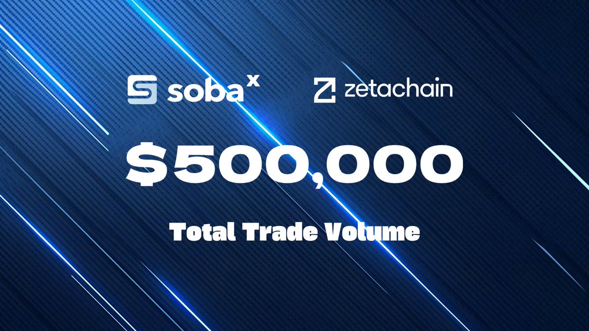 Sobax TTV Surpasses $500,000! 
Thanks to your incredible support, Sobax has officially crossed $500K in Total Value Locked!
Built on ZetaChain, we’re committed to continued growth and delivering even more value.
Join us in staking and trading to shape the future together!

#Sobax