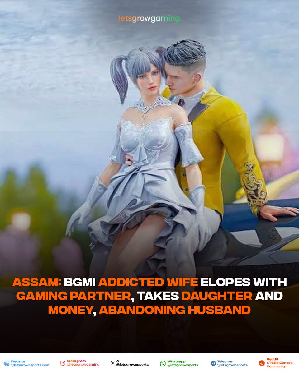 letsgrowesports's tweet image. 🚨: BGMI addicted wife elopes with gaming partner abandoning husband

In Rangia, Assam, Jeherul Ali’s wife became obsessed with BGMI, neglecting family duties and sparking conflicts. Over time, she fell for a West Bengal gamer she met online. Two weeks before on a Tuesday night,…
