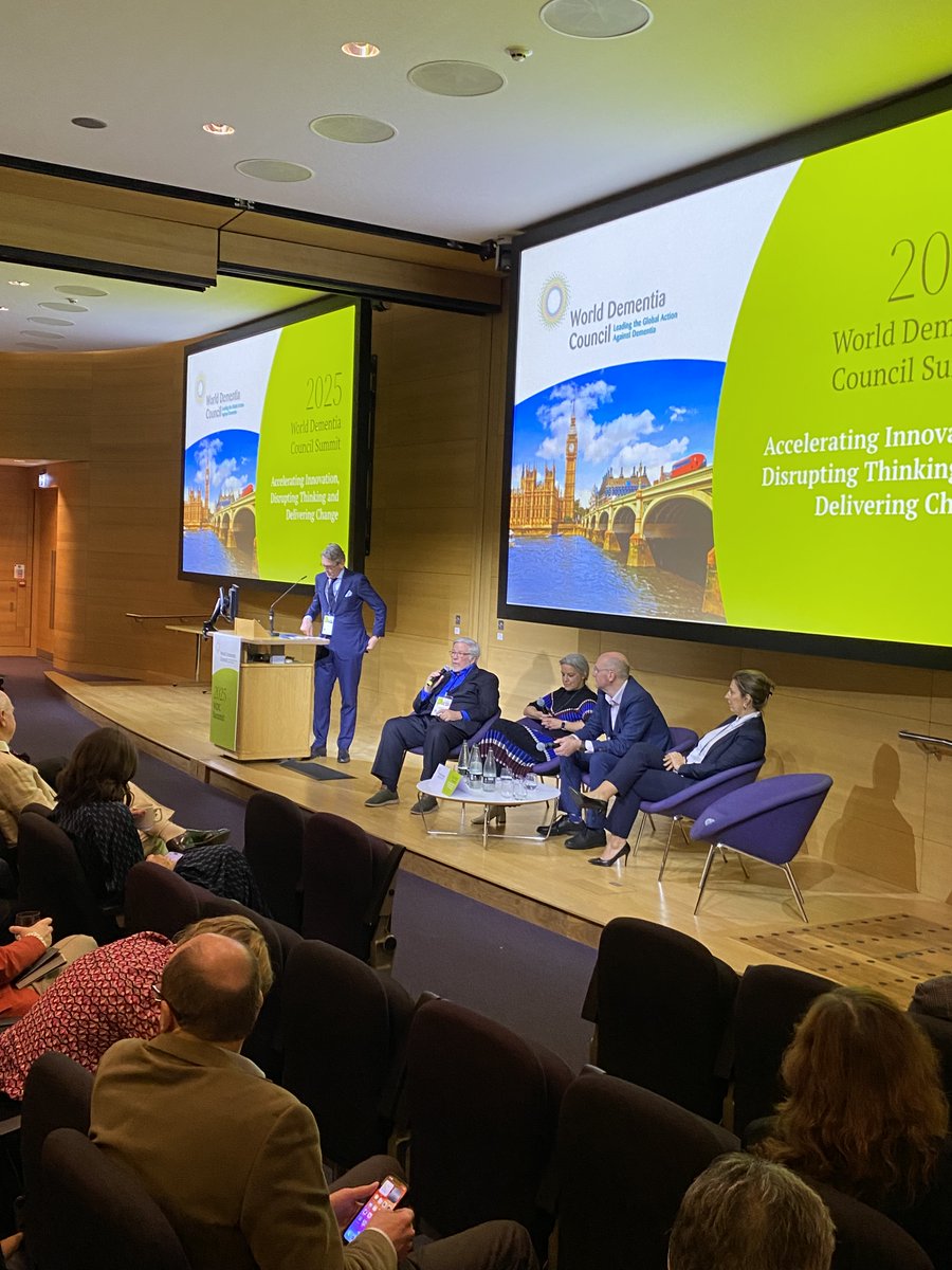 WorldDementia's tweet photo. Starting now, @PhilipAlz chairs “Stimulating Innovation: Clinical Trials” with John Dwyer, @cathmummery, Andrew Pain and Cecilie Oliver https://t.co/b5uNSPG80J