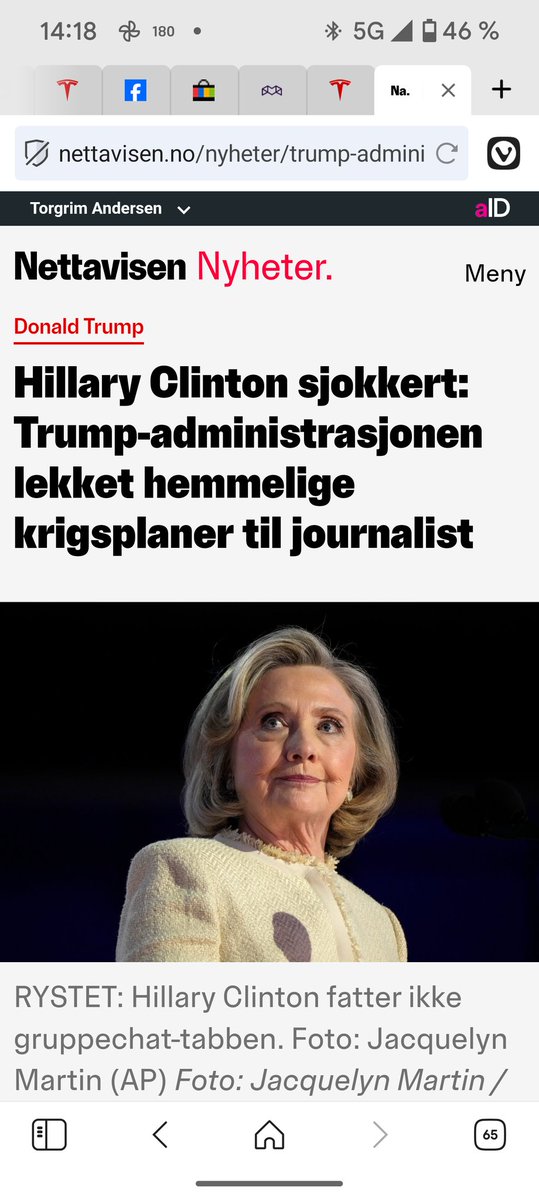 TorgrimAndersen's tweet image. "Du kødder med meg" i min tid tok vi nasjonal sikkerhet på alvor.  Ikke en Teams samtale eller epost ble lekket. #ClintonGate nettavisen.no/nyheter/trump-…