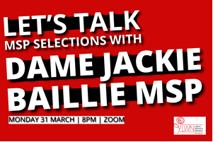 Calling Scottish sisters! Join us on 31/3 at 8pm to hear all things Holyrood elections and selections with fantastic LWN sister <a href="/jackiebmsp/">Jackie Baillie</a>. Book your place: lwn.org.uk/lets_talk_with…