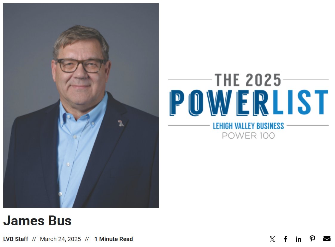 Congratulations to Jim Bus, Executive Vice President of ATAS International, Inc., for being named to the Lehigh Valley Business 2025 Power List! 

Read about Jim's achievements:
lvb.com/james-bus/