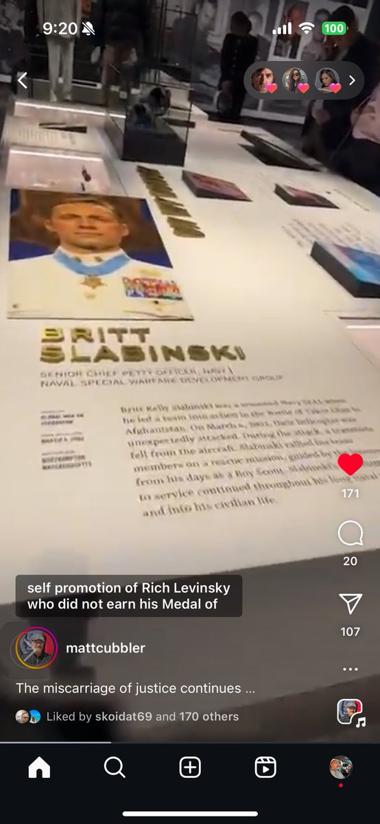 I’d like to introduce you all to the Britt Slabinski Museum sponsored by the Medal of Honor. You can see that John Chapman’s heroism is rewarded by a pic on the wall while Slabinski’s lies are rewarded with a massive display. <a href="/realannapaulina/">Anna Paulina Luna</a> <a href="/MohMuseum/">National Medal Of Honor Museum</a>